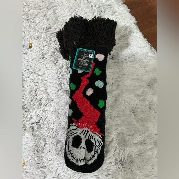 Disney Accessories - Disneys Tim Burtons Nightmare Before Christmas Slipoer Socks 4-10